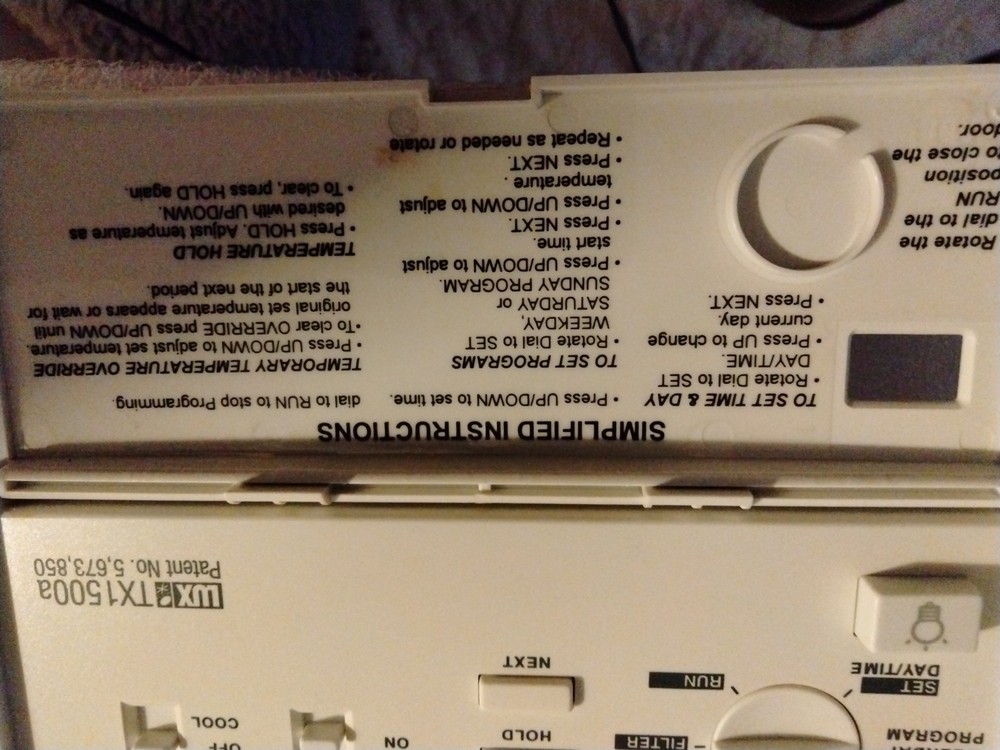 Lux Central Heat And Air Controller