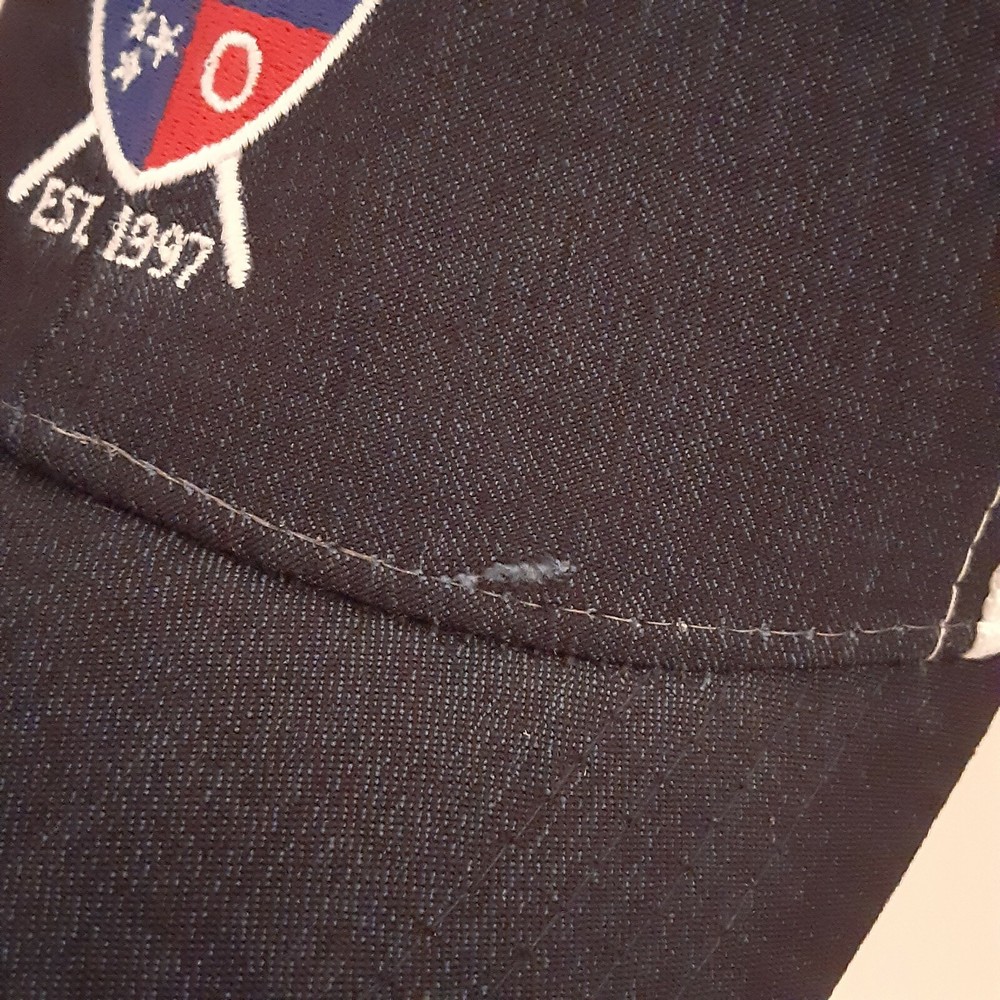 Chub Open 21st Annual Golf Hat Cap Strap Back Blue White Mesh Script Clubs Logo