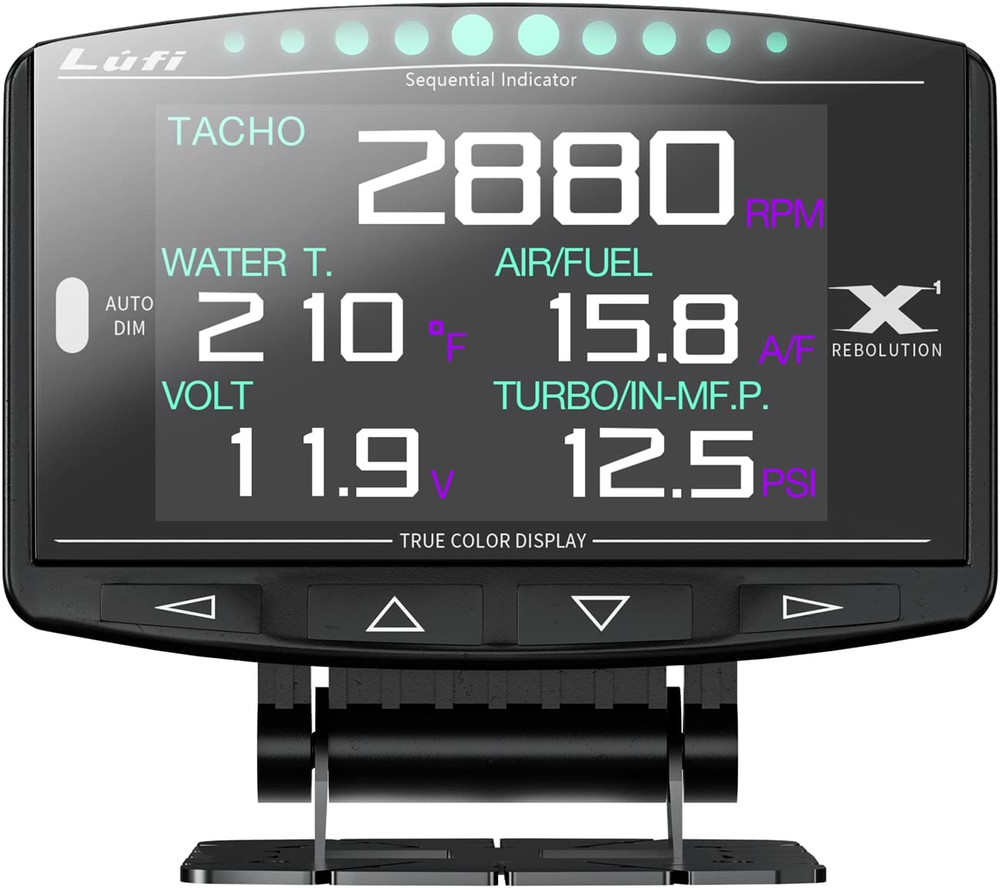 All-In-One Car HUD with Obd Scanner, Multi-ECU Data Combination Cluster