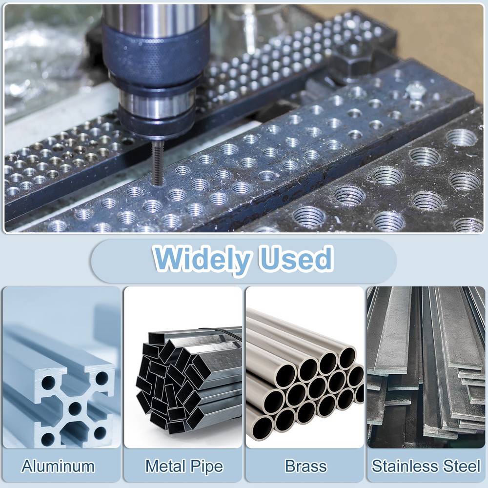2pcs Straight Flute Thread Tap 4-40 UNC Nitride Coated Screw Tapping Tool