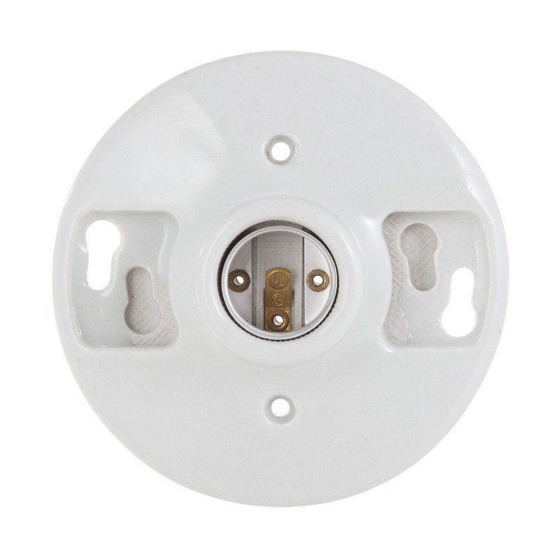 Hyper Tough White Base Porcelain Light Bulb Socket TD35078G, 1-PC