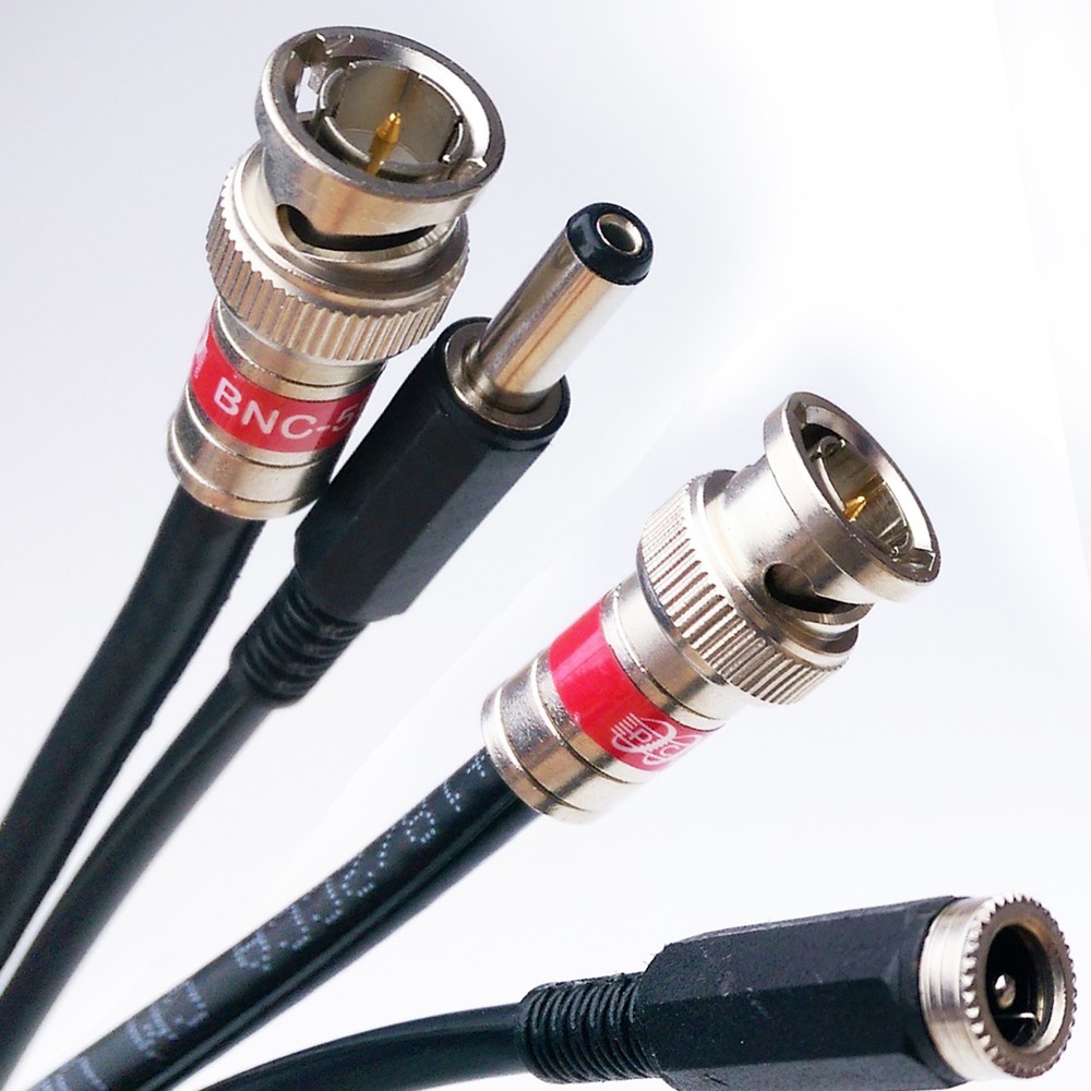 1ft-100ft SOLID COPPER RG59 CCTV SECURITY CAMERA SIAMESE COAXIAL CABLE BNC PLUGS