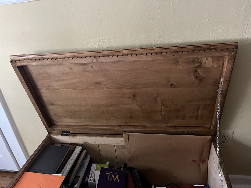 Pine Rustic Large Wooden Storage Trunk