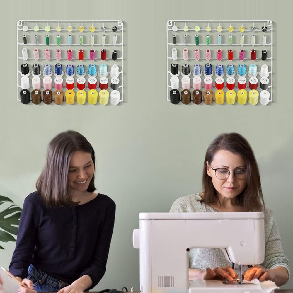 Thread Holder Wall Mount 54 Spools Sewing Thread Rack Embroidery Thread Organize