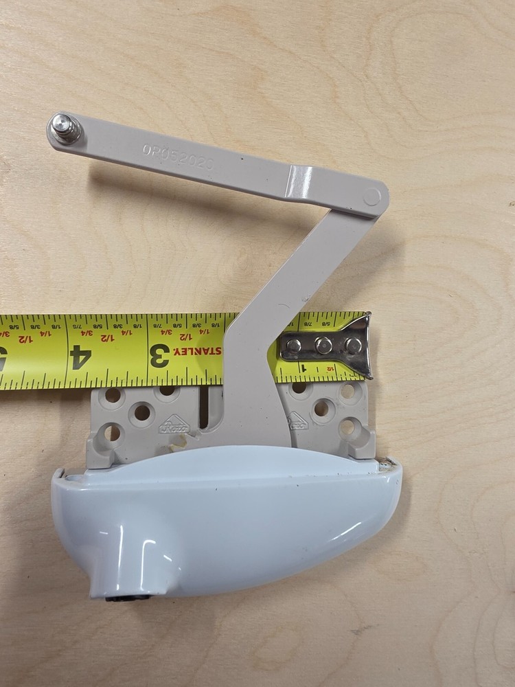 GU Casement Operator Split Arm { Left Hand } White - With Folding Crank Handle