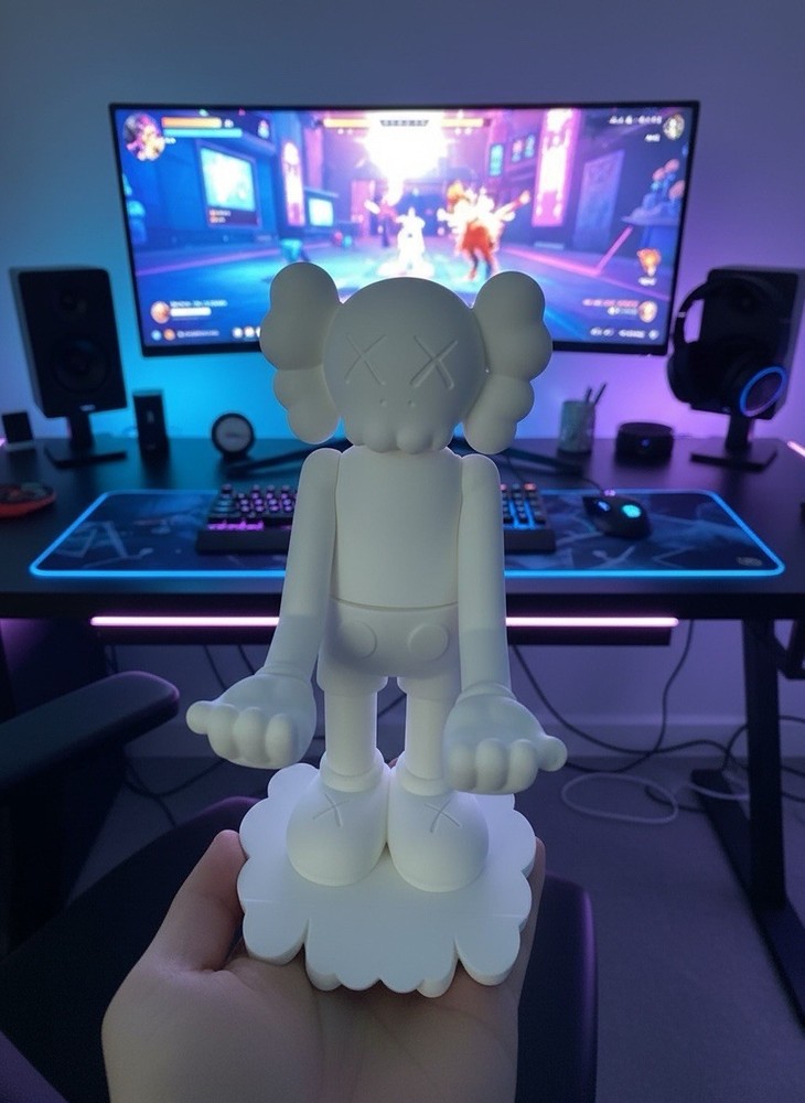 Kaws Figure Controller Holder - Fits PS5 and XBOX Controllers (White)