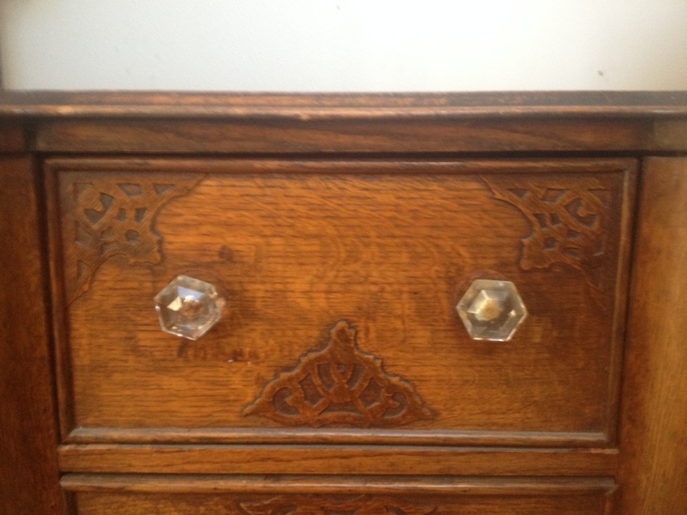 1920s Tudor style oak server/buffet