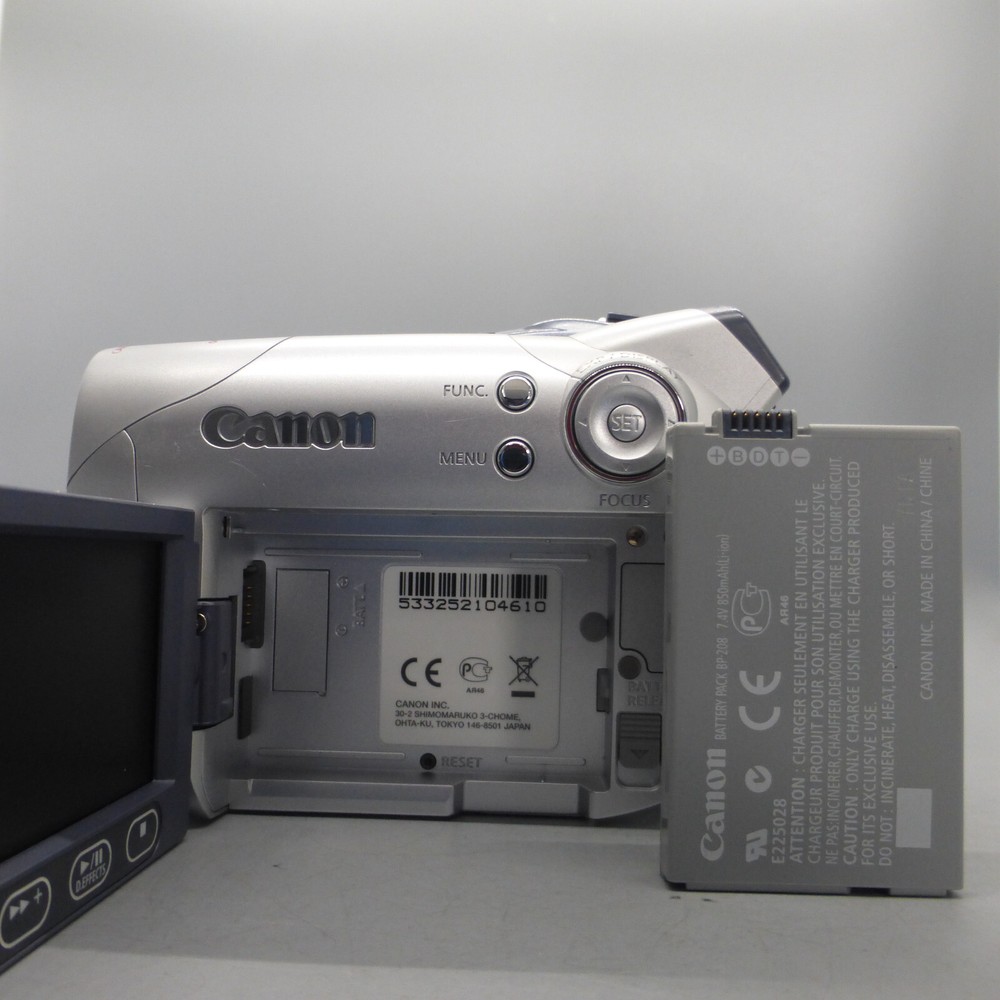 Canon DC100 Handheld DVD-RW Camcorder Silver Tested