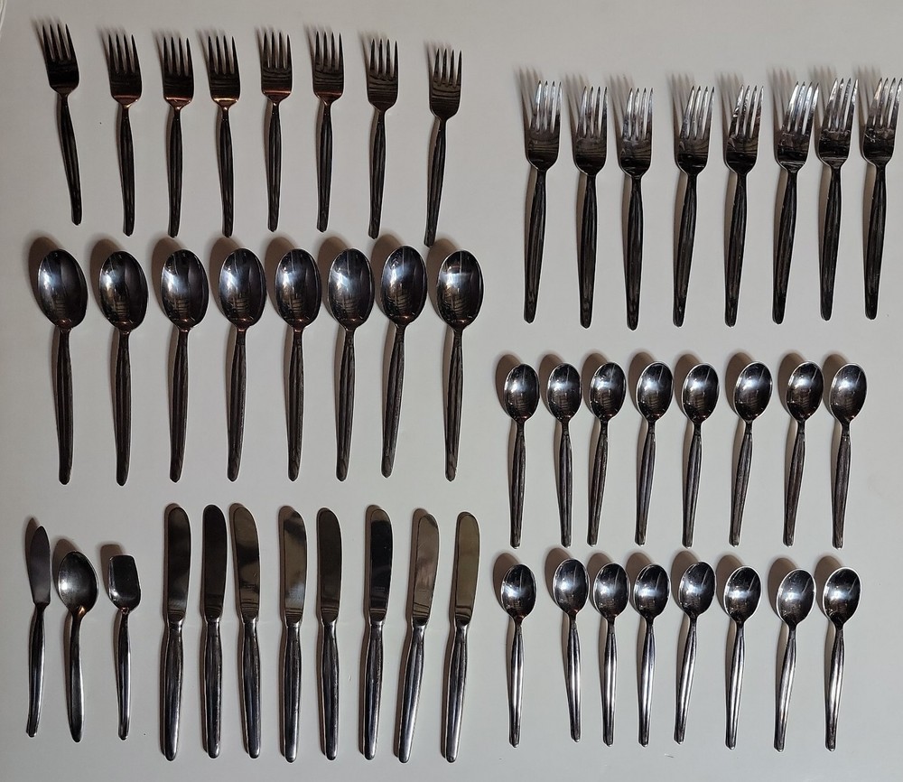 51 Piece Vienna by Present Austria Stainless Flatware Lot