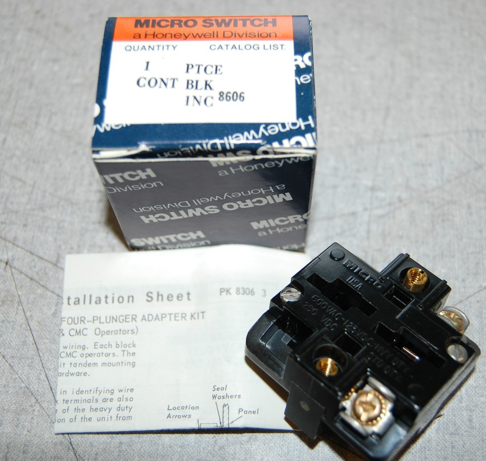 Micro Switch (Honeywell) Assembly PTP23E, PTCE and PTP21
