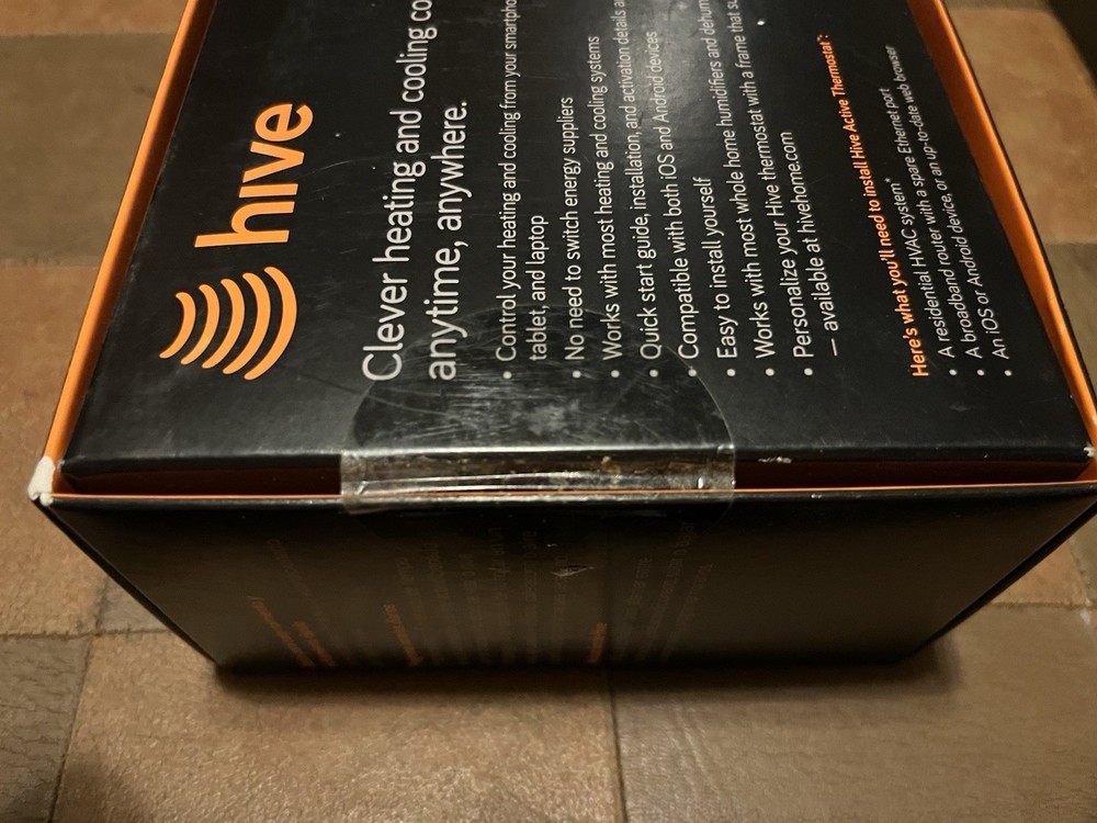 Hive Active Thermostat HVAC Heating/Cooling Control w/ Smart Phone iOS Android