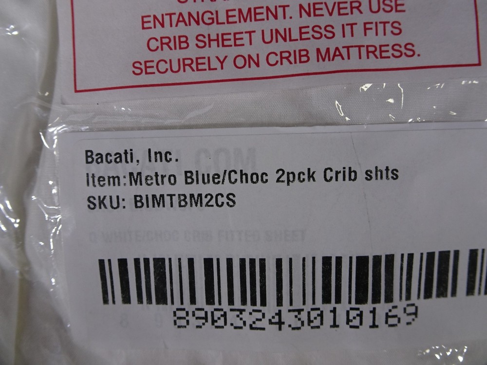 Metro Chocolate 2 Piece Crib Sheets Standard Size TF