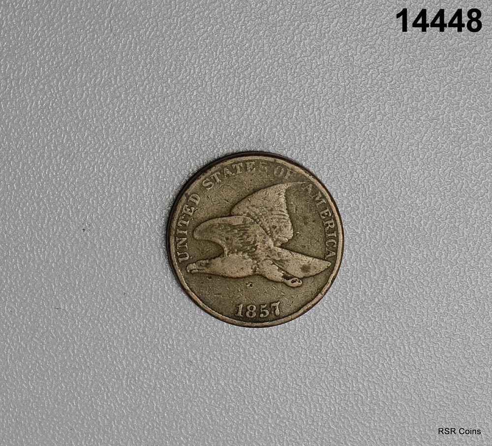 1857 FLYING EAGLE CENT VF #14448