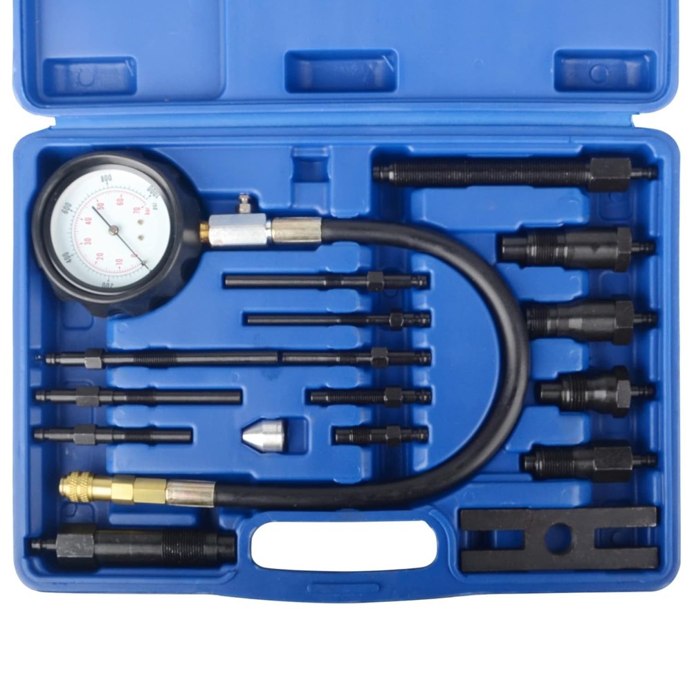 Compression Tester Set for Diesel Engines 70 Bar Pressure Gauge Compression Ste...