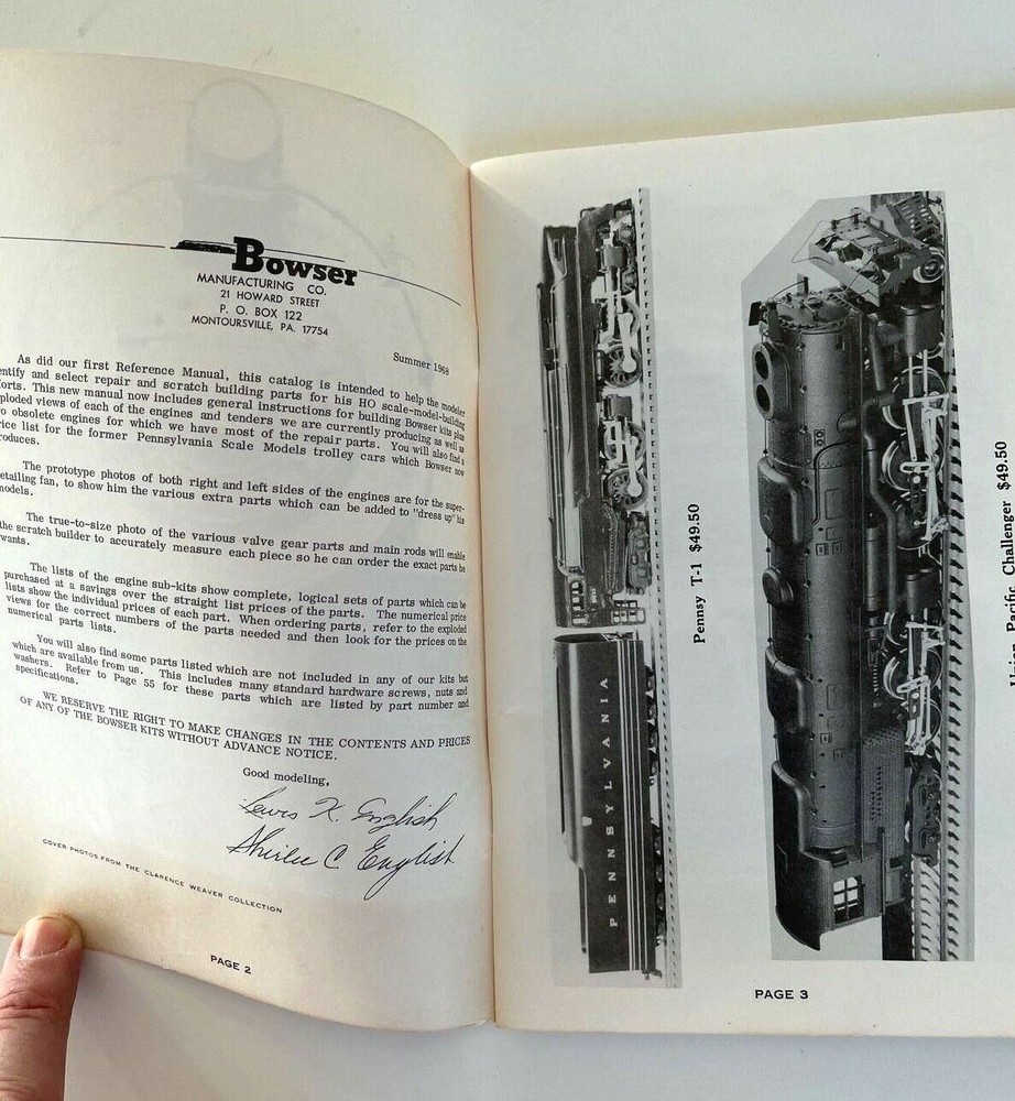 Bowser Catalog 1968 Model Railroad