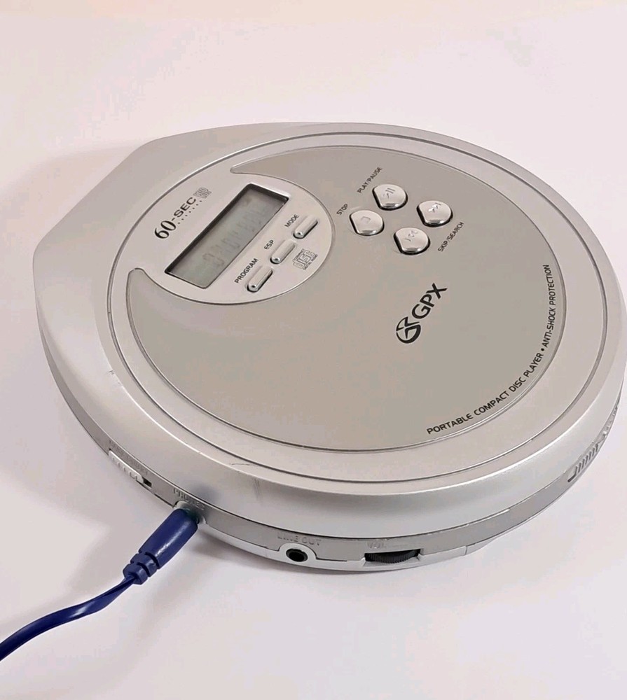 GPX Portable CD Player C3972 60 Second ESP Programmable