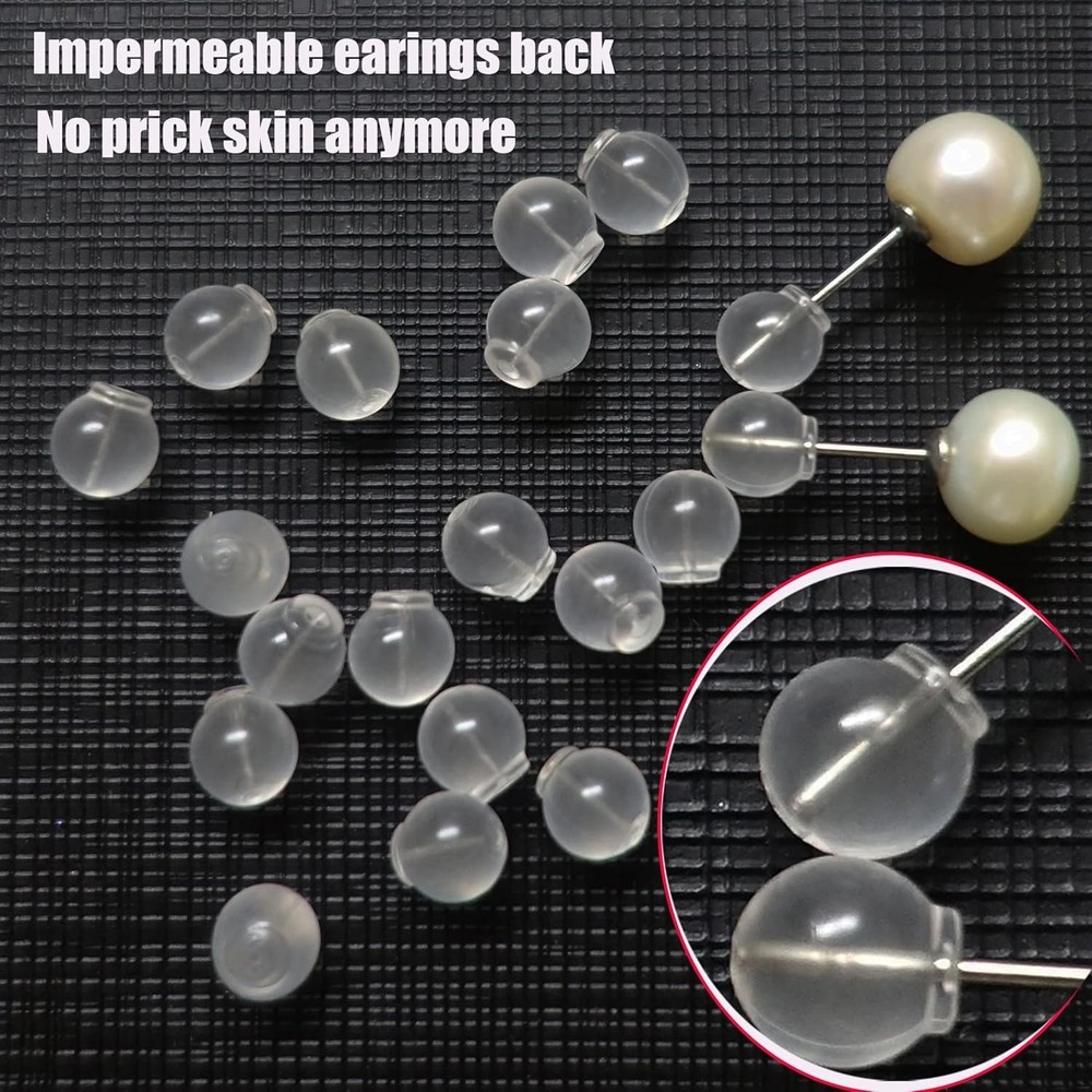 Comfortable & Secure Earring Backs in 30 Pack - Perfect for Sensitive Ears