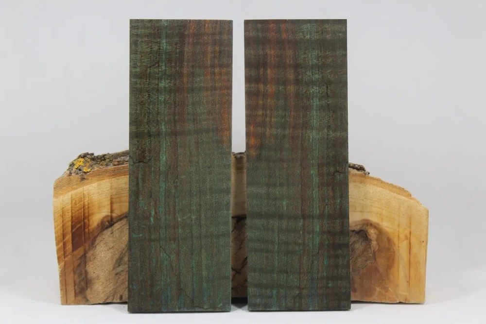 STABILIZED DYED MAPLE CUSTOM KNIFE HANDLE MATERIAL BLANK SCALES (5793)