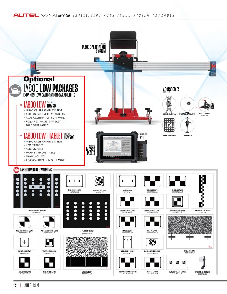 Autel ADAS All Systems 2.0T Standard Frame All Systems Calibration Package