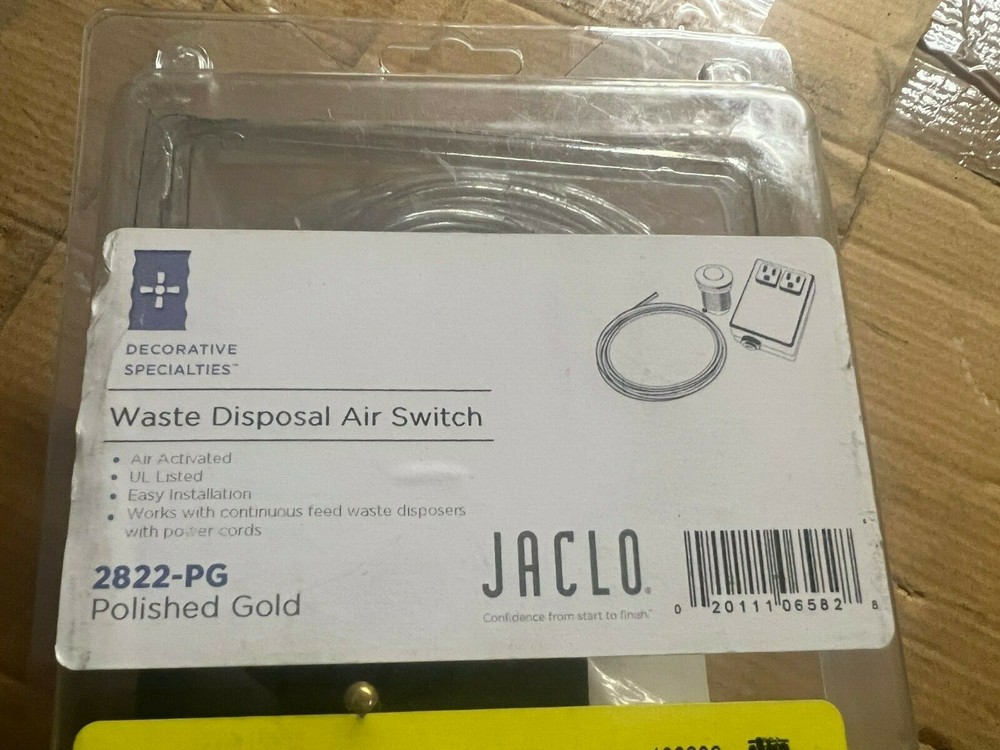 Jaclo 2822-PG Waste Disposal Air Switch, Polished Gold