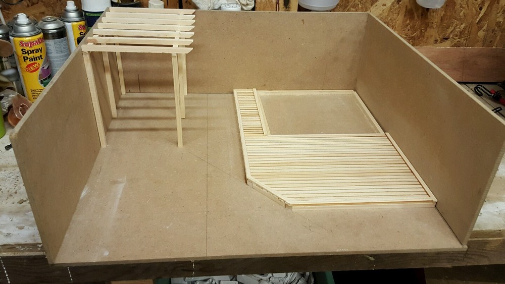 Dolls house garden scene Base