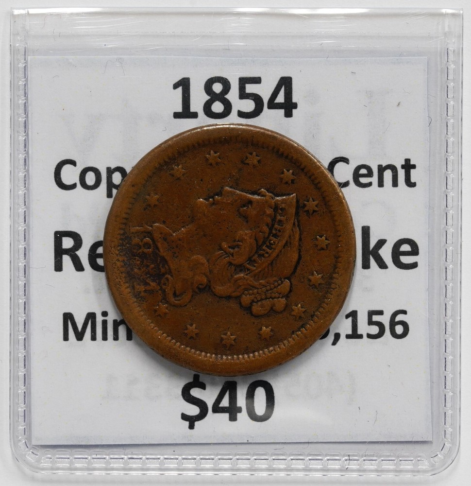 1854 Large Cent