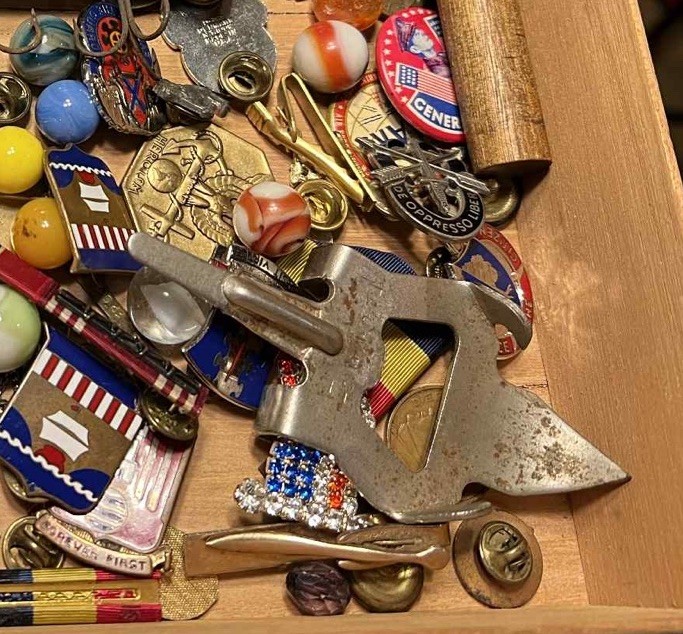 Military and Vintage Cigar Junk Box