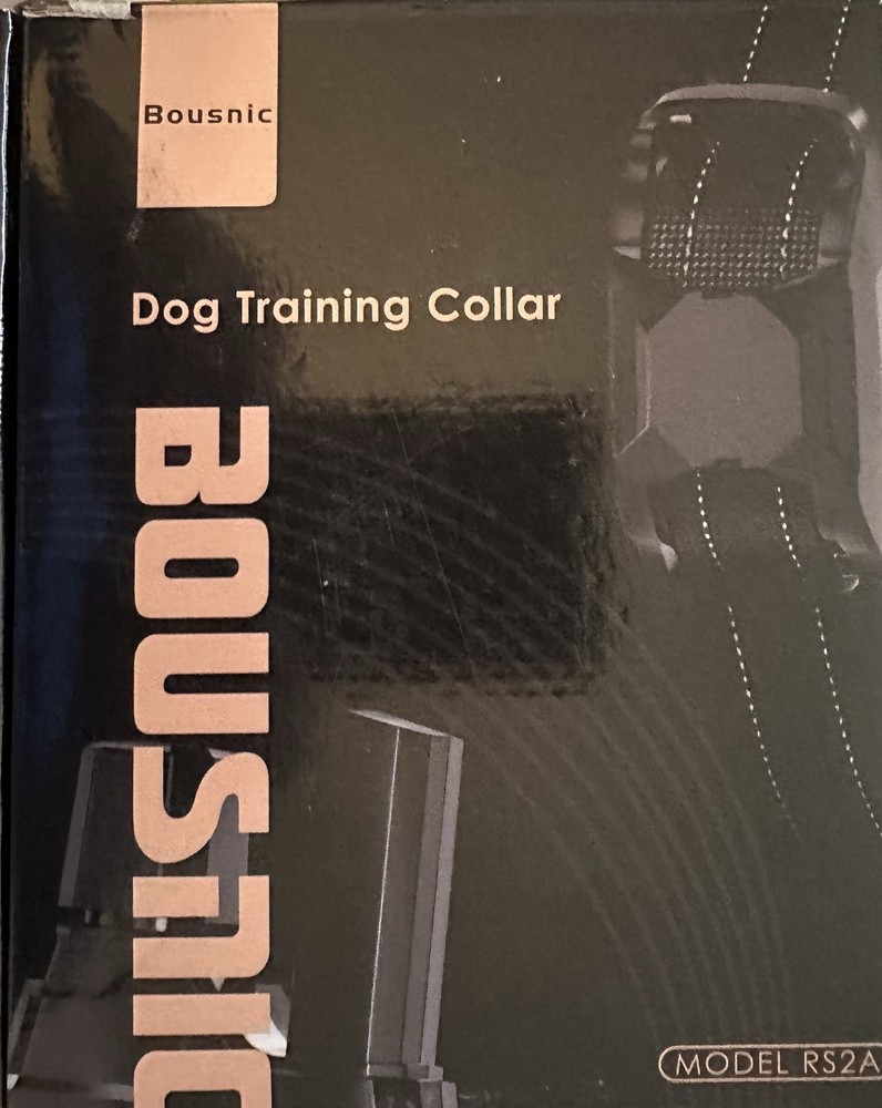 Bousnic RS2A Dog Training Collar Black Remote Control Adjustable Shock Vibration