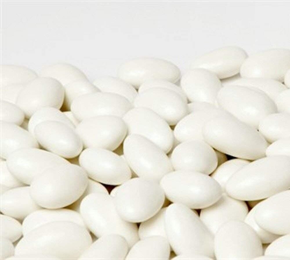 Sugar Free White Jordan Almonds by Its Delish, 12 Oz