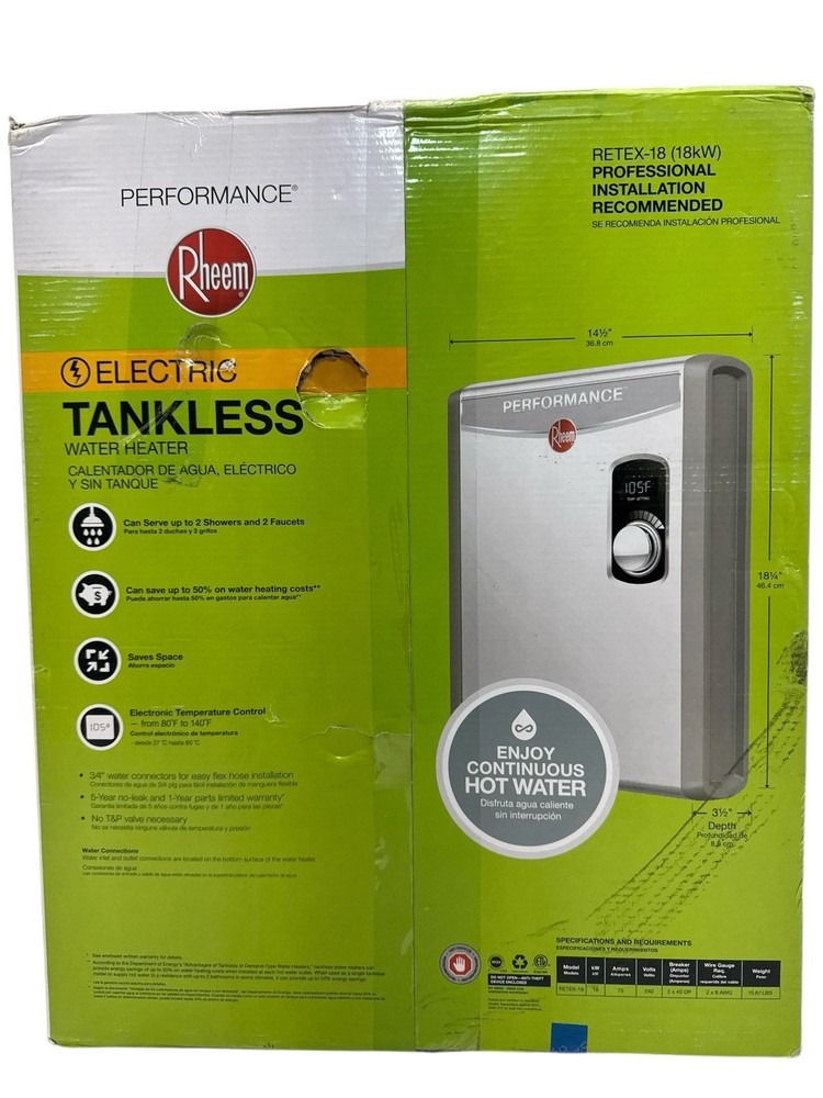 Rheem Performance RETEX-18 Electric Tankless Water Heater 18kW Parts Only