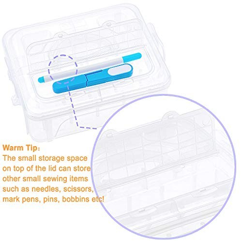 80 Spools 500m Embroidery Machine Thread Set with Clear Storage Box - Compatible