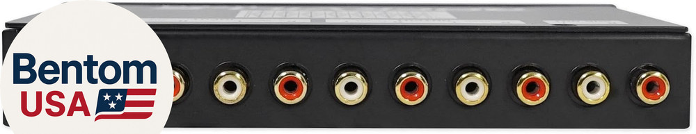 R7EQ 1/2 Din 7 Band Car Audio Equalizer, Front/Rear/Sub Outputs, Blue LED Knobs,