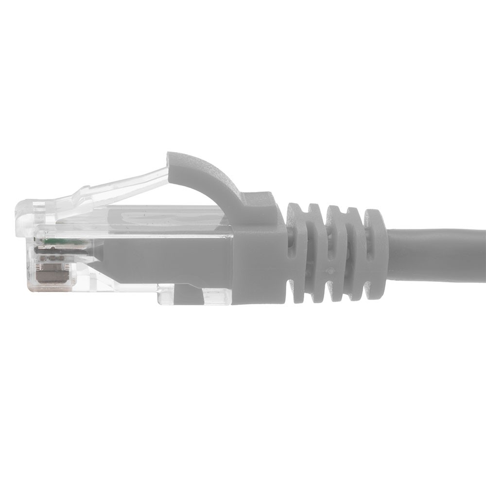 Ethernet Patch Cable CAT6A, UTP, 24AWG, 7 Ft, 10 pack, Gray