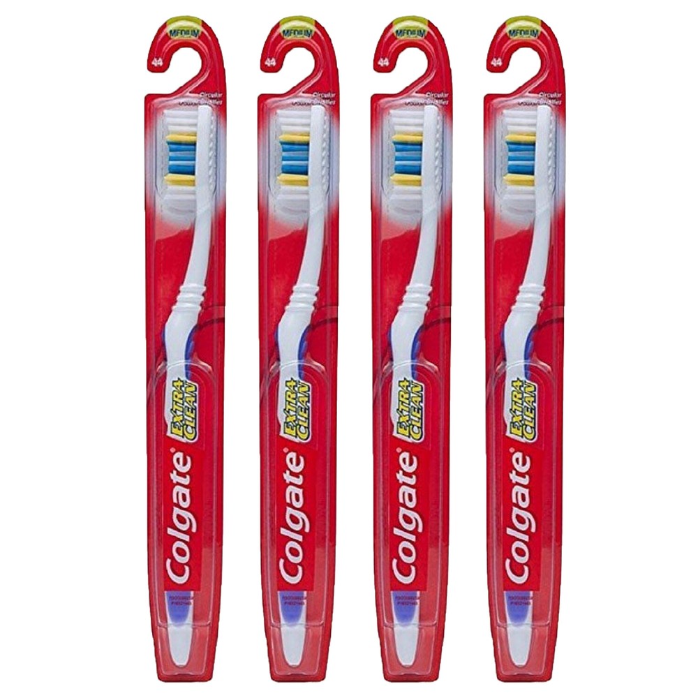 4-Pack New Central Sales Company Colgate Extra Clean Full Head Toothbrush Medium