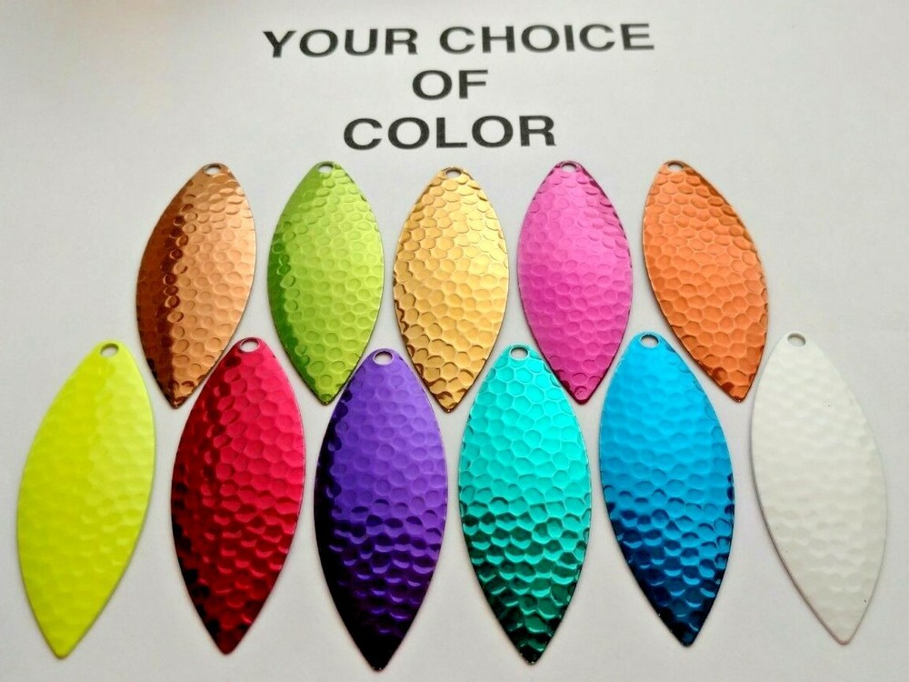 10 sz 4.5 Hammered willow leaf blades spinner baits or lure making, replacement