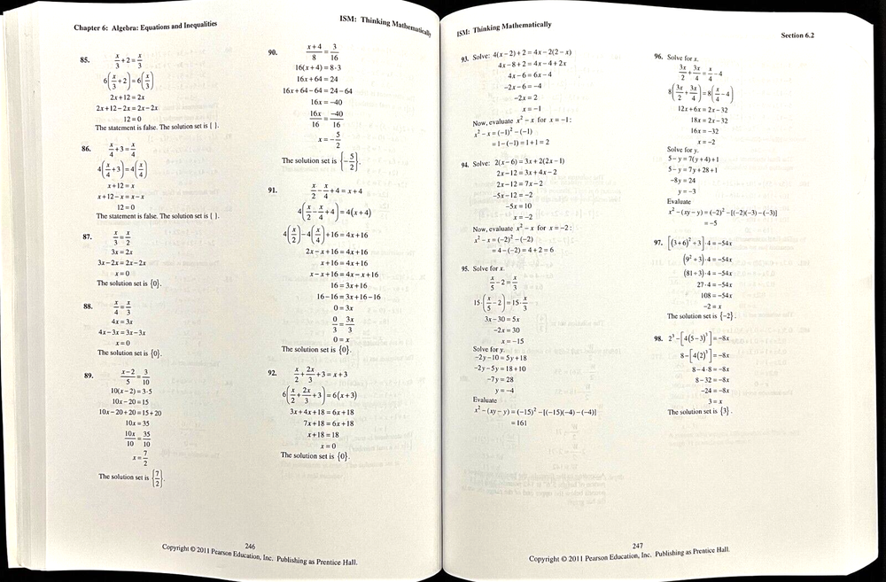 BLITZER - Thinking Mathematically - INSTRUCTOR'S SOLUTION MANUAL 5e (2011)