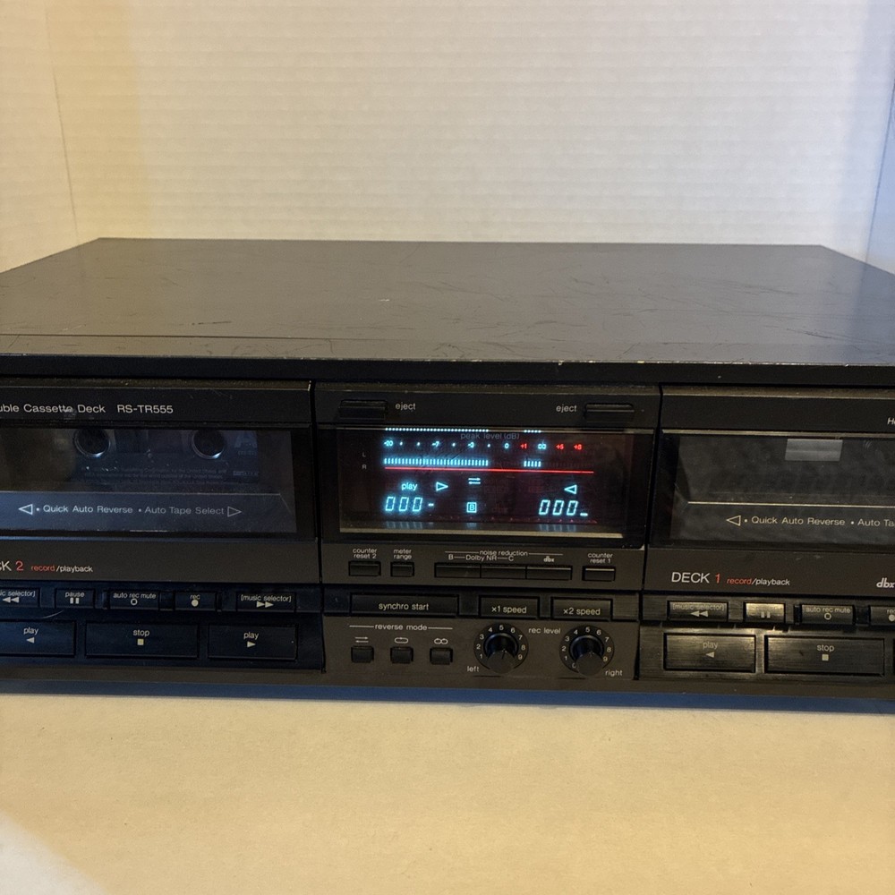 Technics Double Cassette RS-TR555 Partially Tested-Works