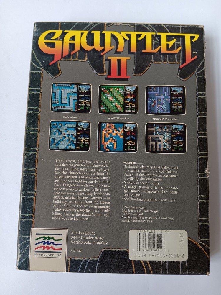 Commodore 64 Gauntlet II/2 Computer Game Software Tested/Works