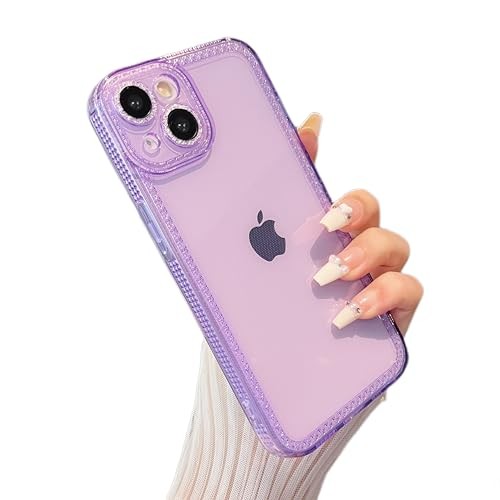 Designed for iPhone 14 Plus/15 Plus 6.7 inch,Sparkly Cute Clear Case