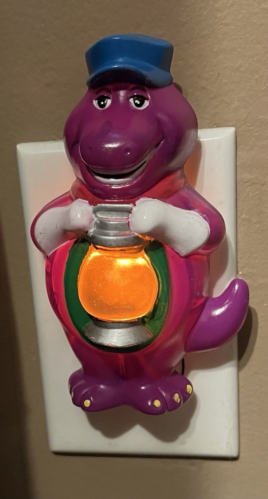 VTG Barney Night Light LITE 1992 Lyons Group WORKS