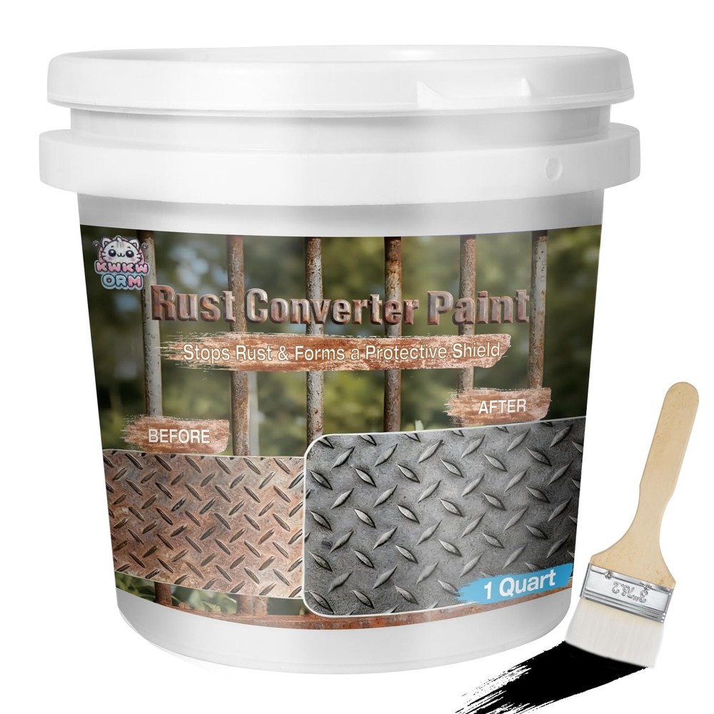 2-in-1 Rust Converter & Metal Primer - 1-Step Rust Stopper, Anti-Rust Coating...