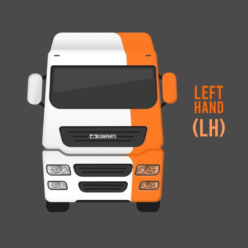 +FITS DAF CF65 (2001-2013) PRIMED OUTER CORNER PANEL DEFLECTOR PASSENGER SIDE LH