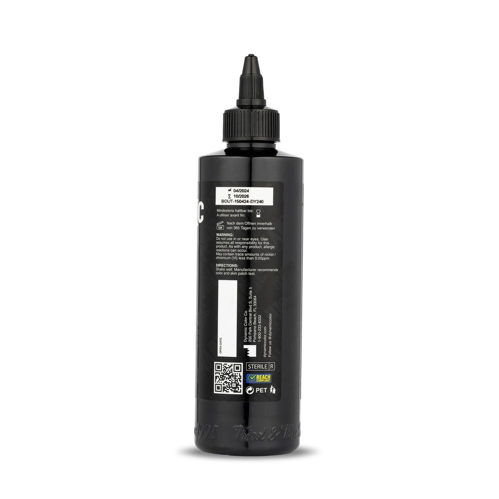 Dynamic Color Co - BLKout Tattoo Ink, Solid Blackout & Heavy Work - 8oz Bottle