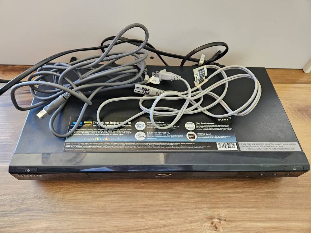 Sony BDP-S350 Blu Ray Disc DVD Player with Original Remote Control Tested
