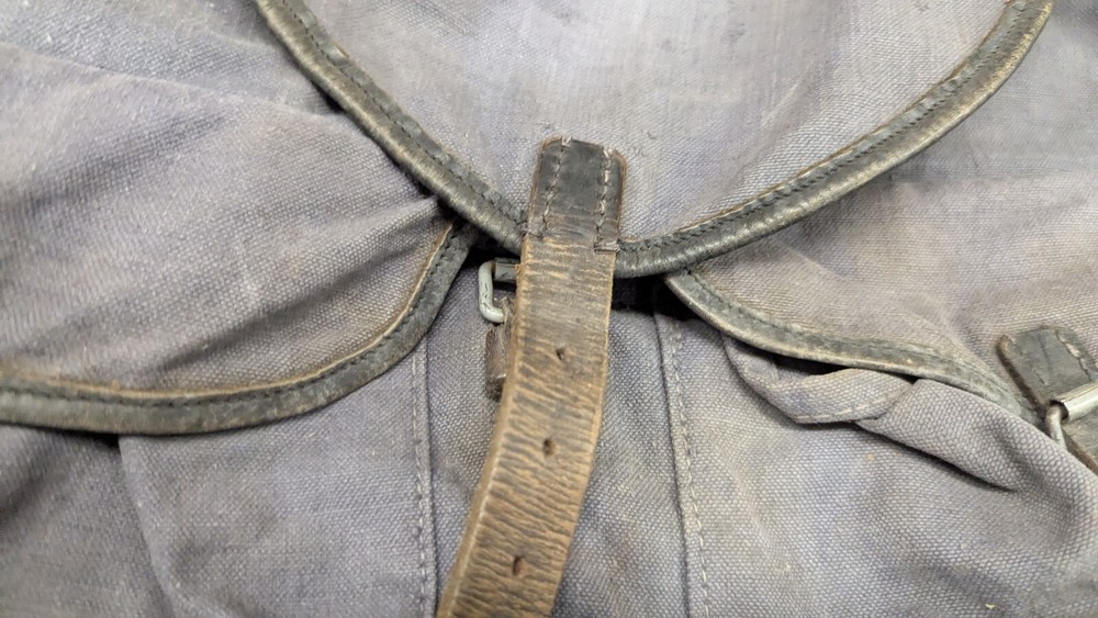 German WW2 blue luftwaffe ruck sake or backpack, 1940 dated
