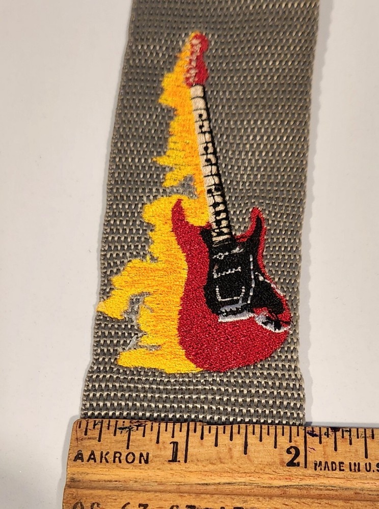 Embroidered Peri's 2" Cloth Guitar Strap (Guitar Design)