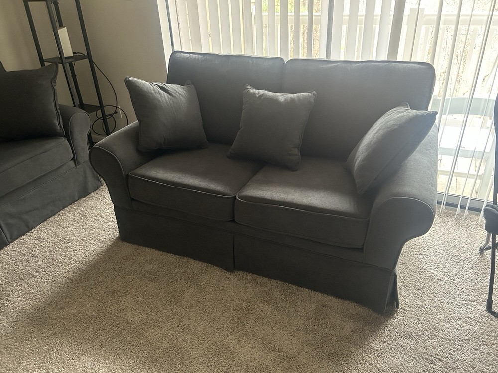 Gray Loveseat And Sofa Set