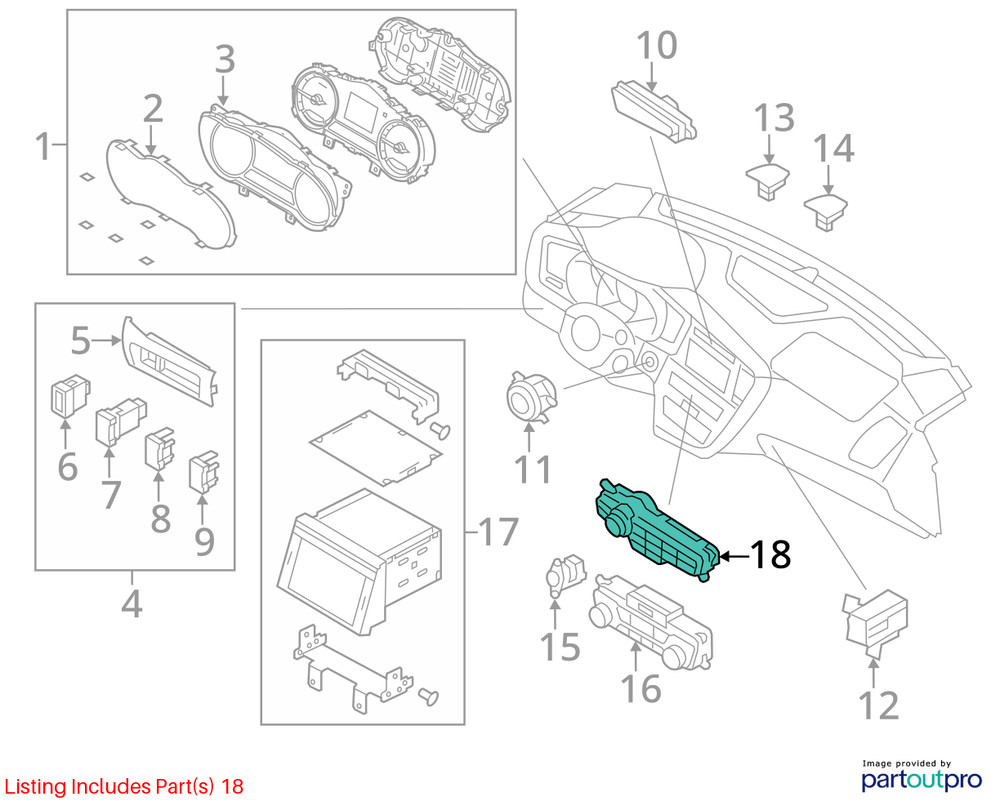 2011-2013 Kia Optima Radio Control Panel P9KLD