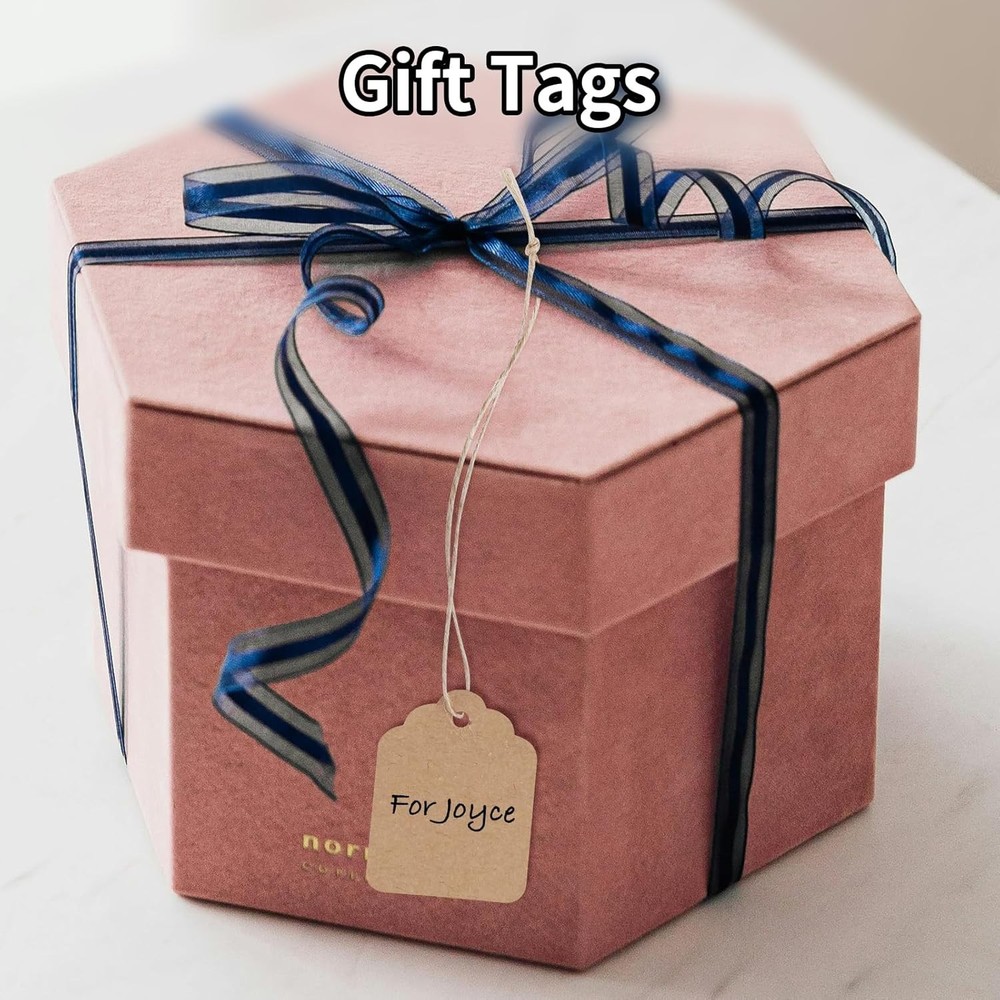 500PCS Kraft Paper Hang Tags with String - Essential for Pricing & Labeling