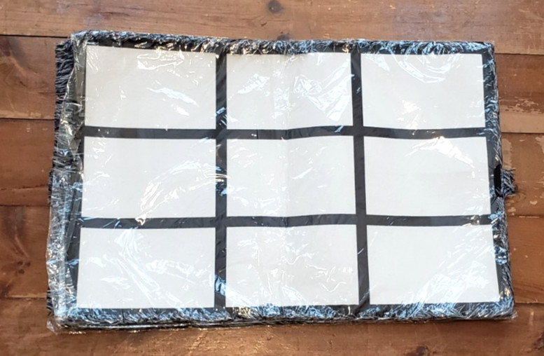 Sublimation 9 Panel Blank 8 Pillowcases + 2 Place Mats Create Logo Ready DIY